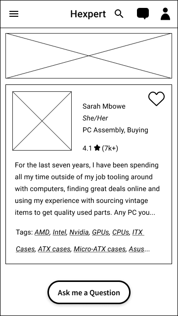 Expert Profile Page