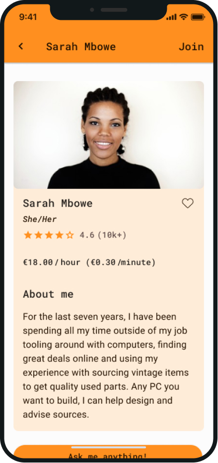 Expert Profile Page